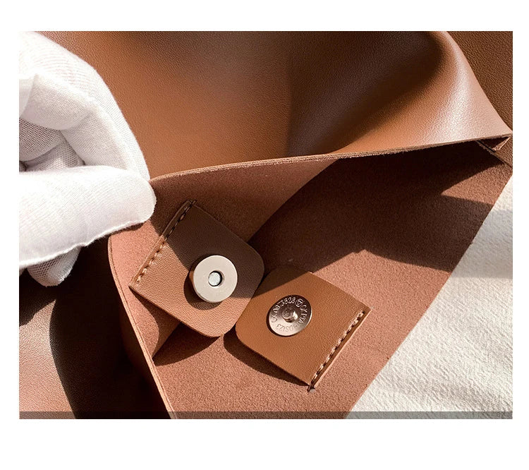 Tote Bag Women's Retro Soft Leather Underarm Bags 2023 New Autumn Winter Large Capacity Commute Bucket Shoulder Bags Trend