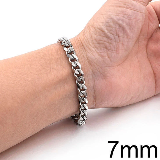 Classic Cuban Chain Bracelet: Stainless Steel Jewelry Gift