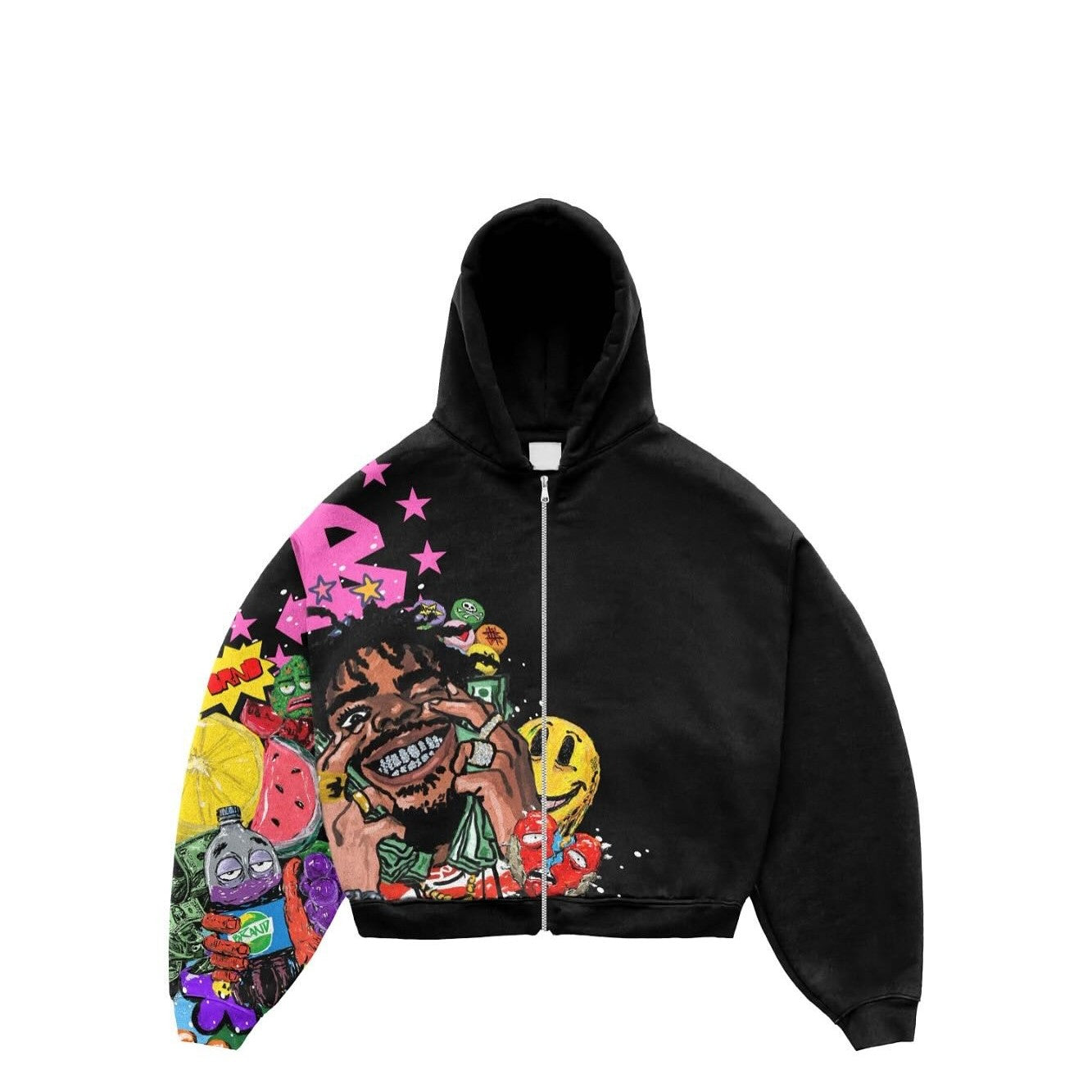 Fashion Printed Hoodie Jacket | Casual Graphic Outerwear