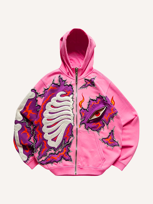 Fashion Printed Casual Sweater | Graphic Poly Pullover