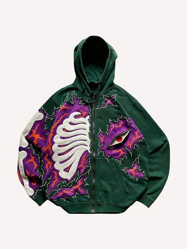 Fashion Printed Casual Sweater | Graphic Poly Pullover