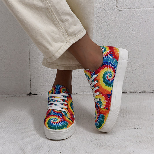 Colorful women's flat shoes
