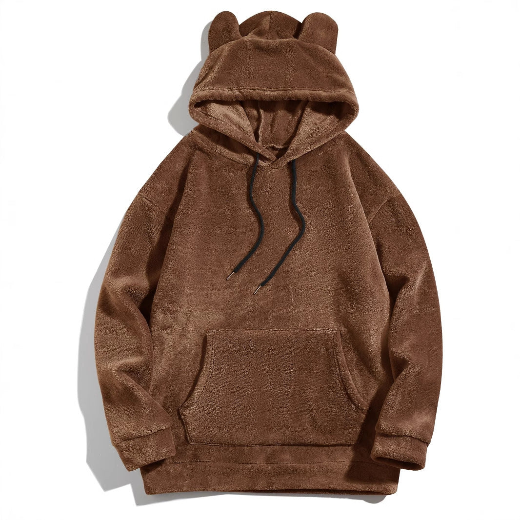 Men's Cool Fashion Coral Fleece Hoodie | Warm Pullover