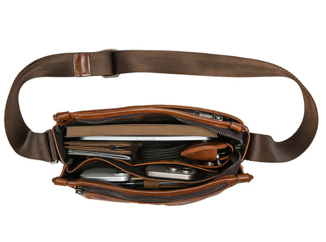 Men's Crossbody Bag Large Capacity Single Shoulder Bag High-End Casual Commuting Bag