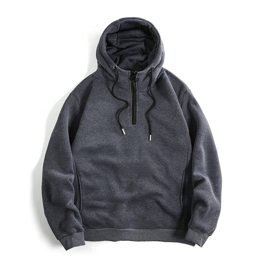 Men's Loose Casual Solid Hoodie | Essential Daily Top