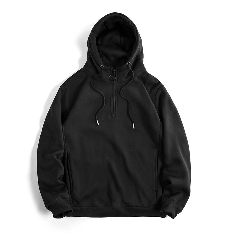 Men's Loose Casual Solid Hoodie | Essential Daily Top
