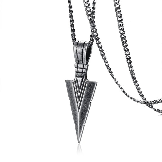 Men's Stainless Steel Arrow Pendant Necklace