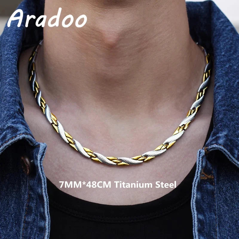 Modern Wellness: Titanium Steel Magnetic Necklace