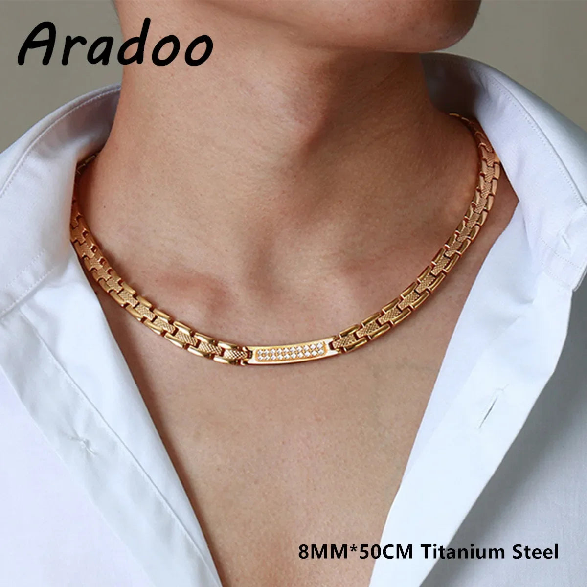 Modern Wellness: Titanium Steel Magnetic Necklace