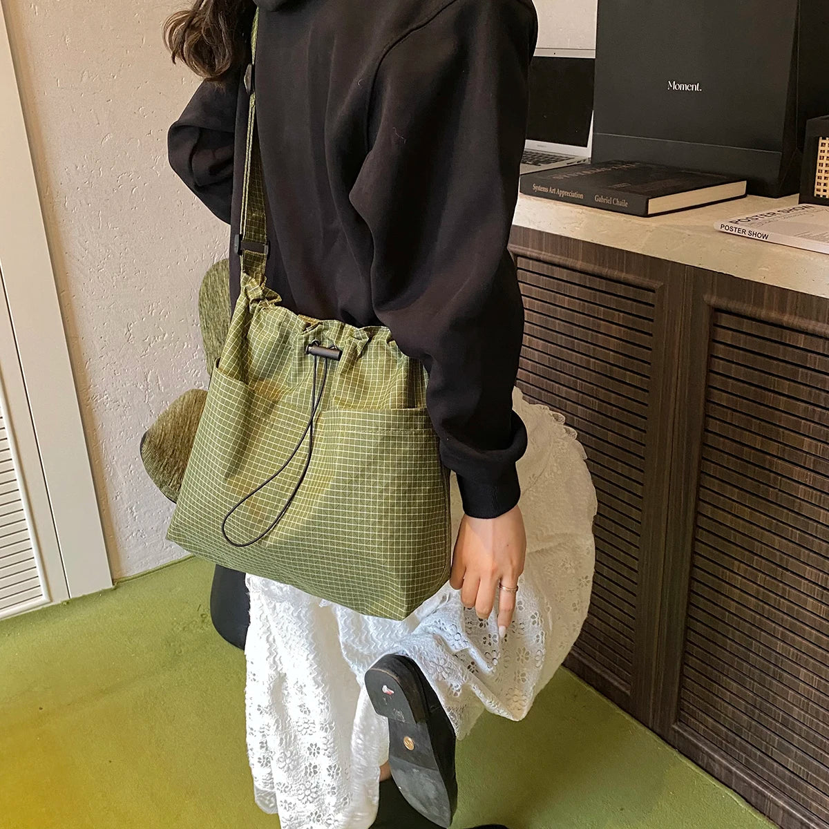 Handbags for women. Leisure big bag female 2025 new fashion cloth shoulder bag large capacity tote bag commuter messenger bag