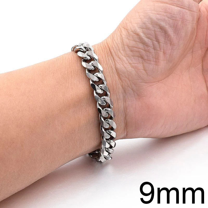 Classic Cuban Chain Bracelet: Stainless Steel Jewelry Gift