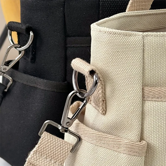 Women's Bag Multiple Pockets Shoulder Bag Large Capacity Canvas Tote Handbag For Women Daily Commuting Shopping Bag