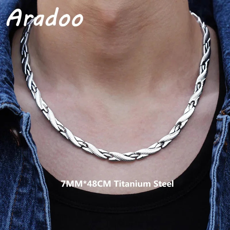Modern Wellness: Titanium Steel Magnetic Necklace