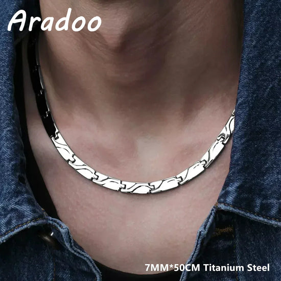 Modern Wellness: Titanium Steel Magnetic Necklace