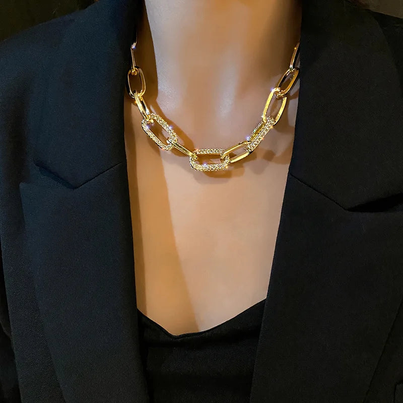 Women’s Thick Link Chain Necklace | Bold European & American Statement Jewelry
