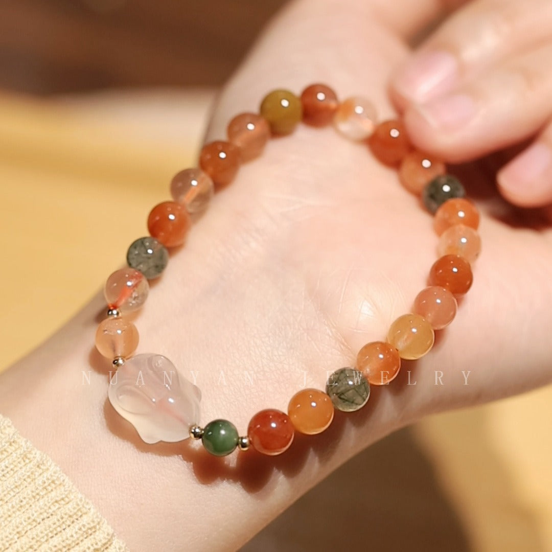 Hetian Jade Rabbit Bracelet For Women