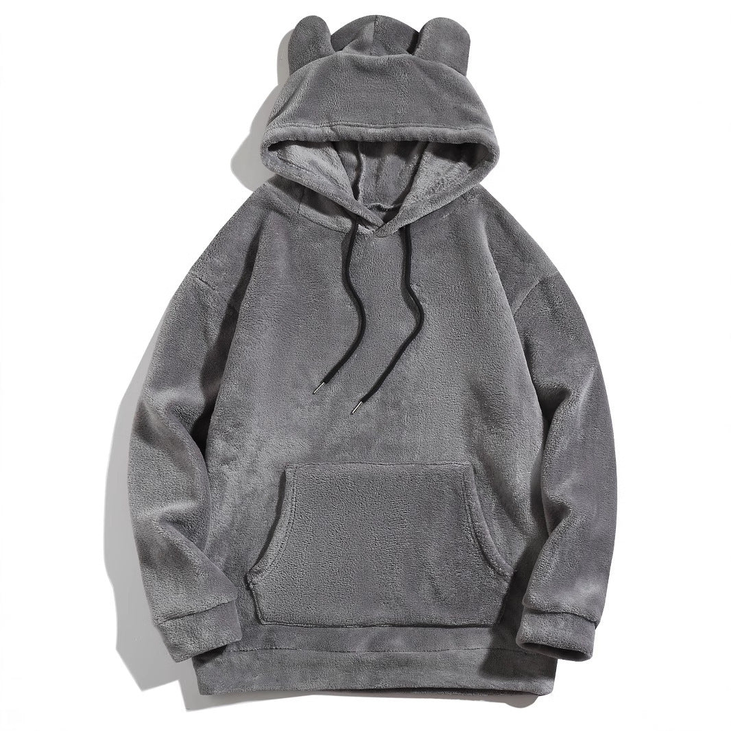 Men's Cool Fashion Coral Fleece Hoodie | Warm Pullover