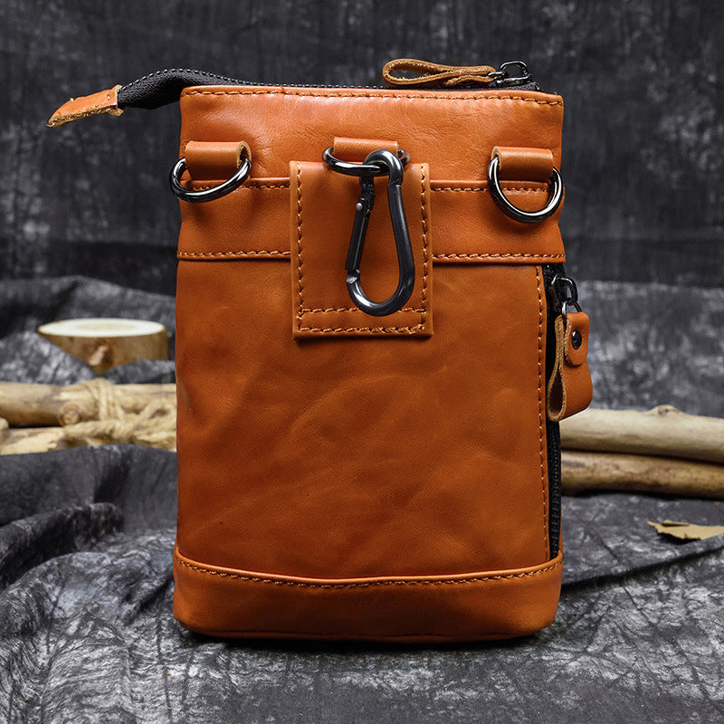 Men’s Crazy Horse Leather Crossbody Belt Bag