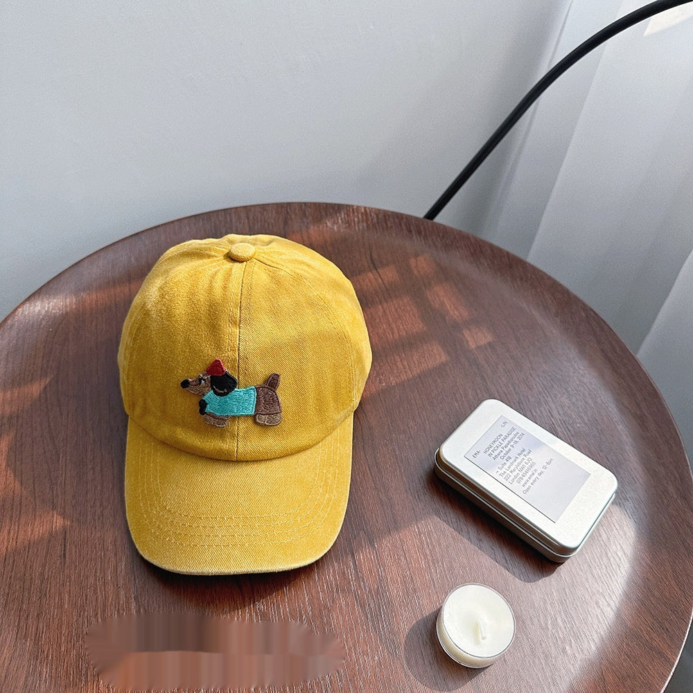 Washed Distressed Baseball Cap For Women