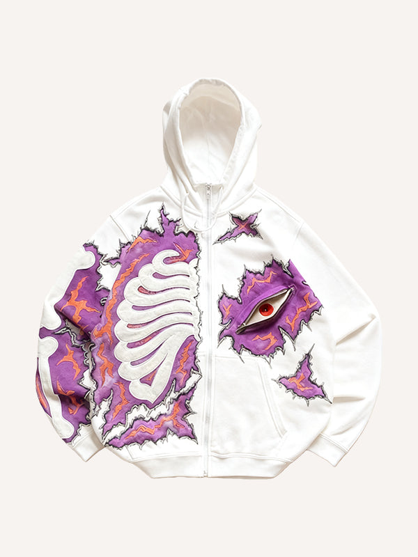Fashion Printed Casual Sweater | Graphic Poly Pullover