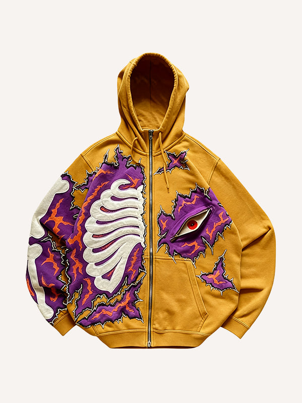 Fashion Printed Casual Sweater | Graphic Poly Pullover