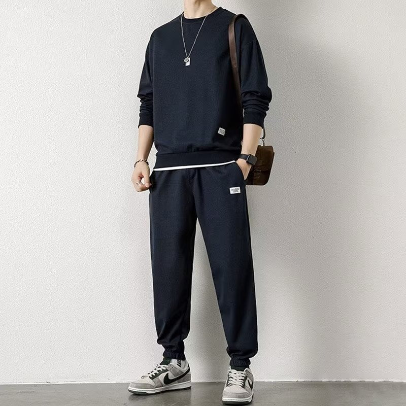 Men's Waffle Knit Leisure Set | Long Sleeve Sports Suit